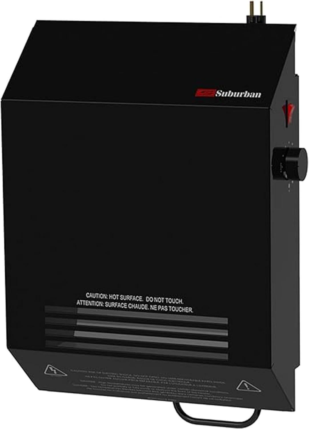 Suburban Wall Mount RV Electric Heater, Energy Efficient Heater, Easy to Mount, Thin, Black (2691ABK)