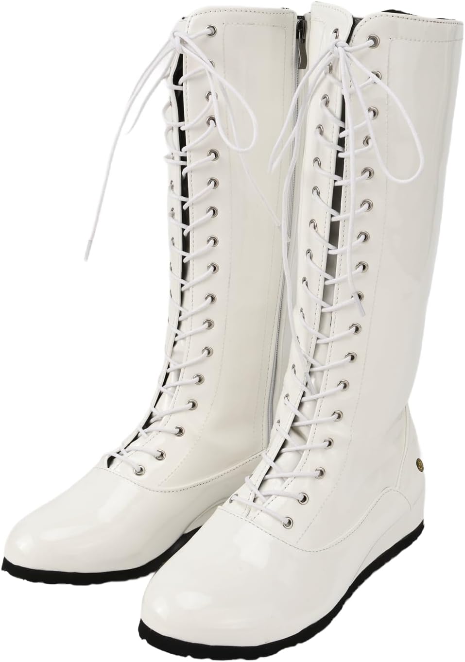 Mens Wrestling Boots Halloween Cosplay Knight Boots Mid Heel Shoes