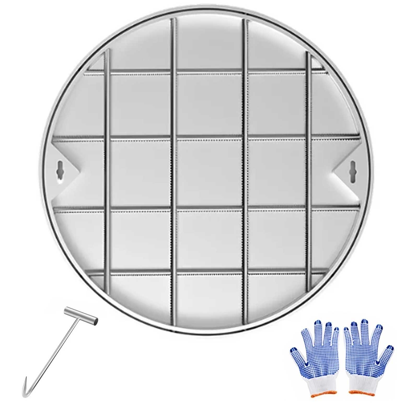 Couvercle de regard invisible avec crochet de levage en acier inoxydable durable