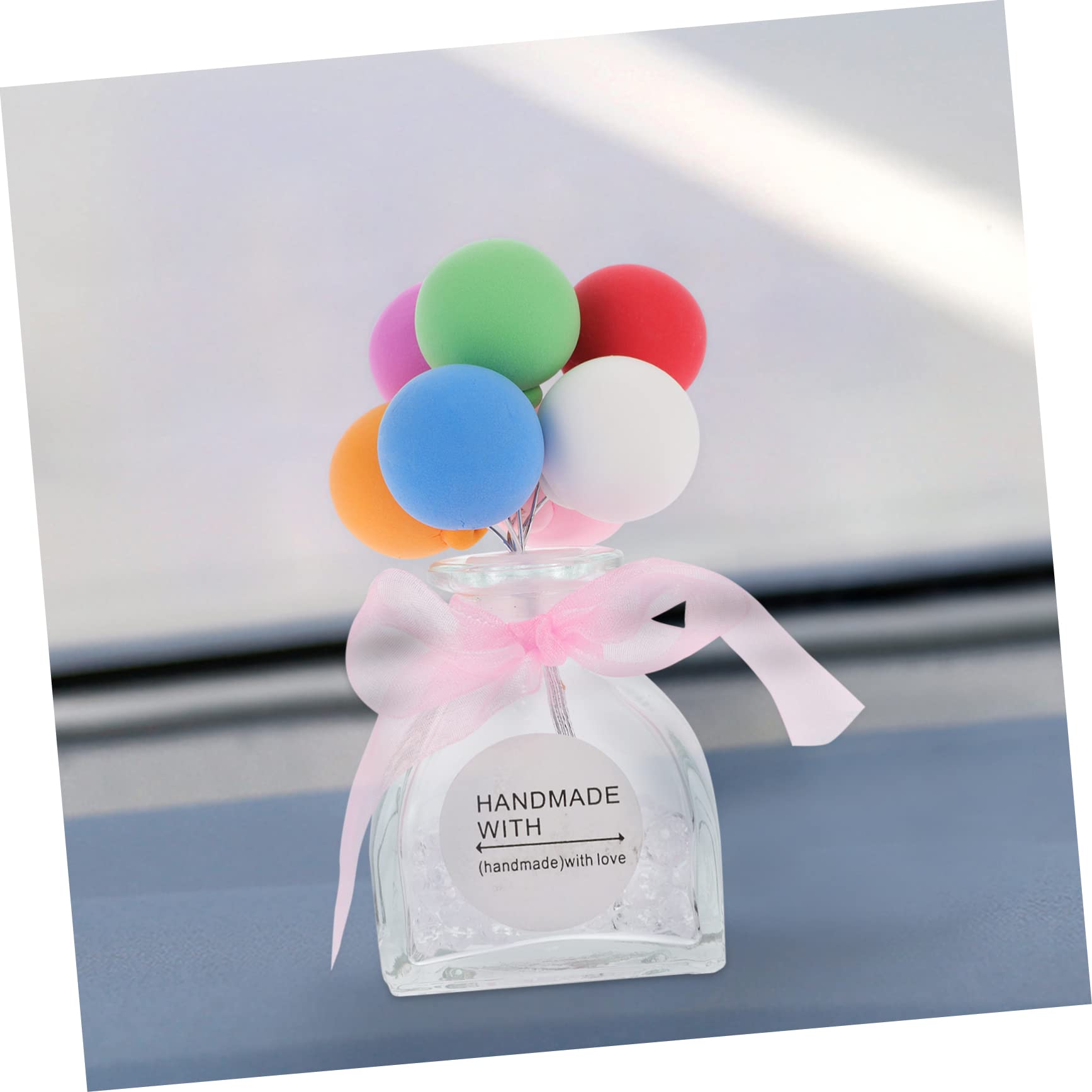 3 Botellas de Perfume y Ambientador para Coche Diseño de Globo de Vidrio, Frascos Vacíos para Aromaterapia Ideales para Rellenar y Decorar el Interior del Automóvil