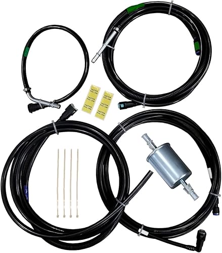 Inline Tube Compatible con Chevrolet GMC Silverado Sierra V8 1999-03 (Exc. Flex Fuel & Diesel) Kit completo de suministro de combustible, retorno y