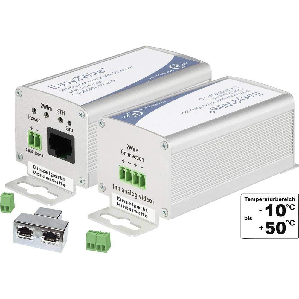 Renkforce RF-2979162 Netzwerkverlängerung 2-Draht Reichweite (max.): 400 m 1 St. 100 MBit/s ohne PoE-Funktion