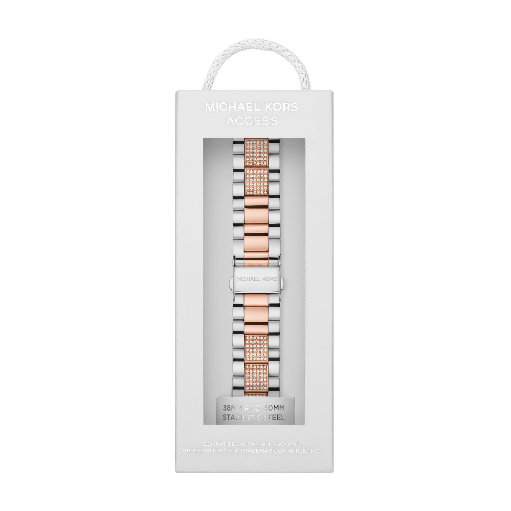 Michael Kors Damski wymienny pasek do zegarka kompatybilny z zegarkiem Apple Watch 38/40 mm - paski do zegarka Apple Watch Series 1, 2, 3, 4, 5