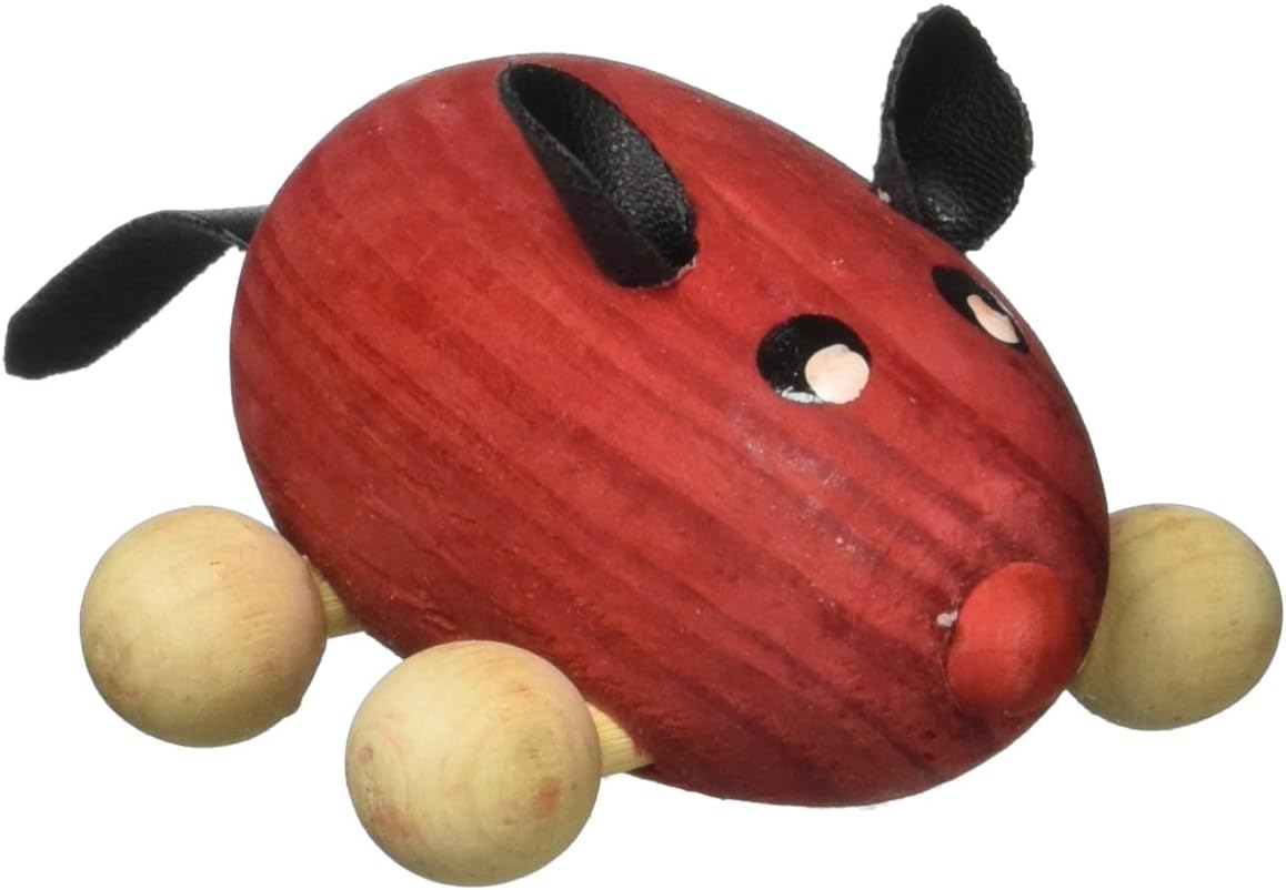 Ware Roll-N-Mouse Rolling Toy for Small Pets, Red