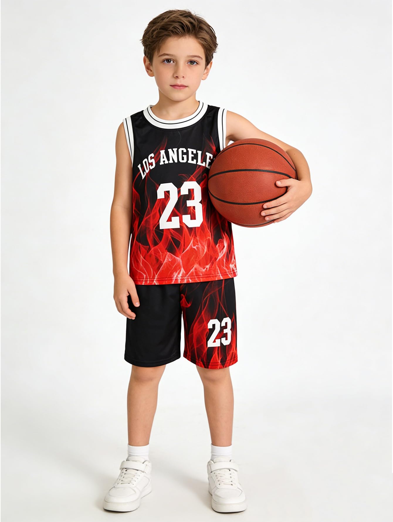 Conjunto de 6 piezas de pantalones cortos deportivos para niño, camiseta sin mangas y pantalones cortos de baloncesto, 4-12 años