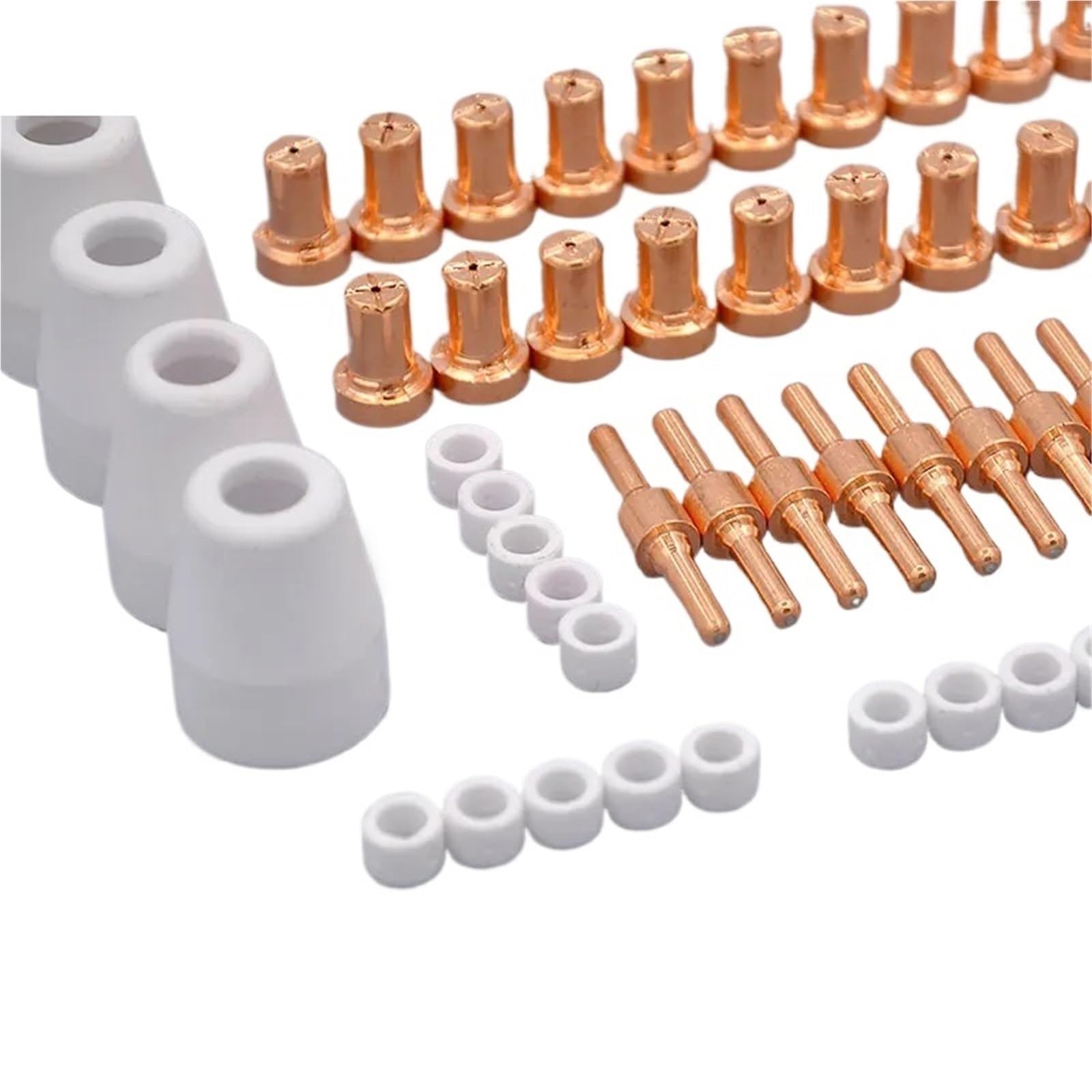 Maryear 60Pcs Plasma Cutter Consumable Plasma Pt31 Ceramic Nozzle Air Cutting Cutter Consumables Extended Electrode For Lg40 Torch Cut-50D