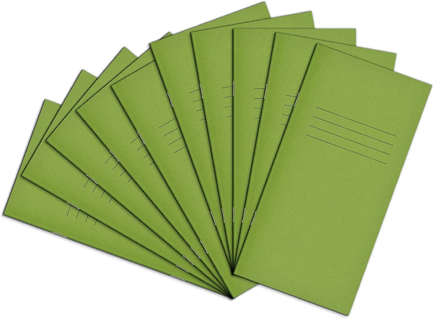 Rhino 8 x 4 Exercise Books, 32-Page/Blank Paper Notebook, 100-Pack, Writing Book, Office & School Stationery Supplies, Light Green