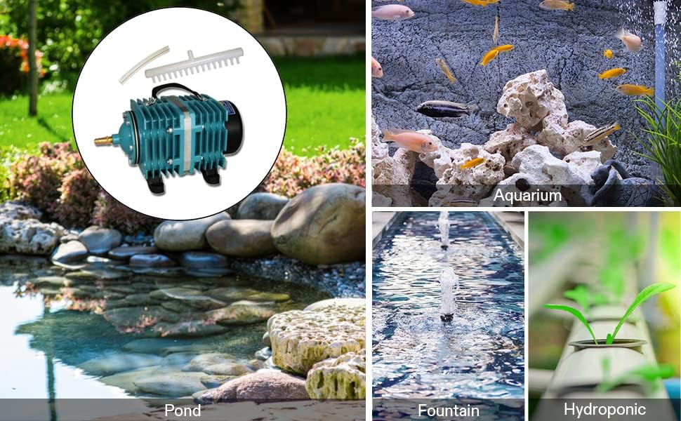 Image of Jainsons Pet Products Air Pump for Aquarium Fish Tank, Fish Farming Biofloc, Hydroponic Air Pump Fis