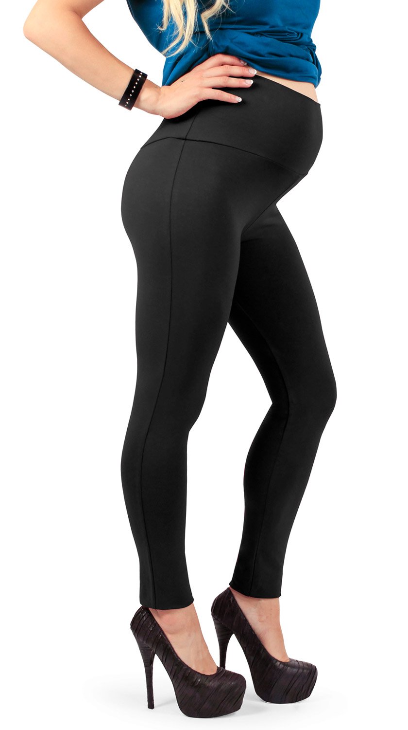 Paris - Maternity Leggings, Soft Cotton full panel Belly Band, covers your body with comfort - Made in Italy For Sexy Moms