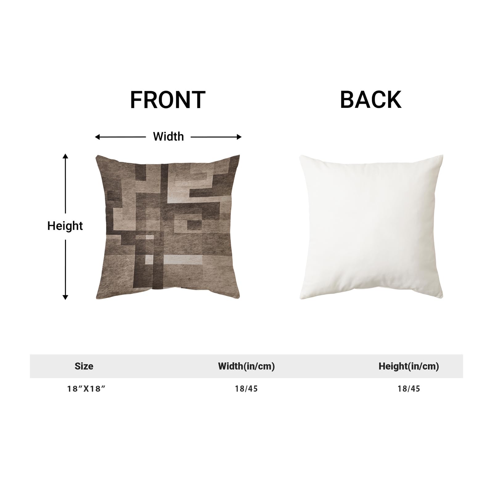 Amazon.com: BETGINY Brown Beige White Pillow Covers 18x18