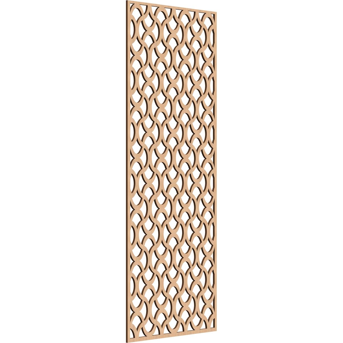 Resort Decorative Pierced Fretwork Wood Wall Panels, 29 3/8"W x 74 3/8"H x 3/8"T, Hickory
