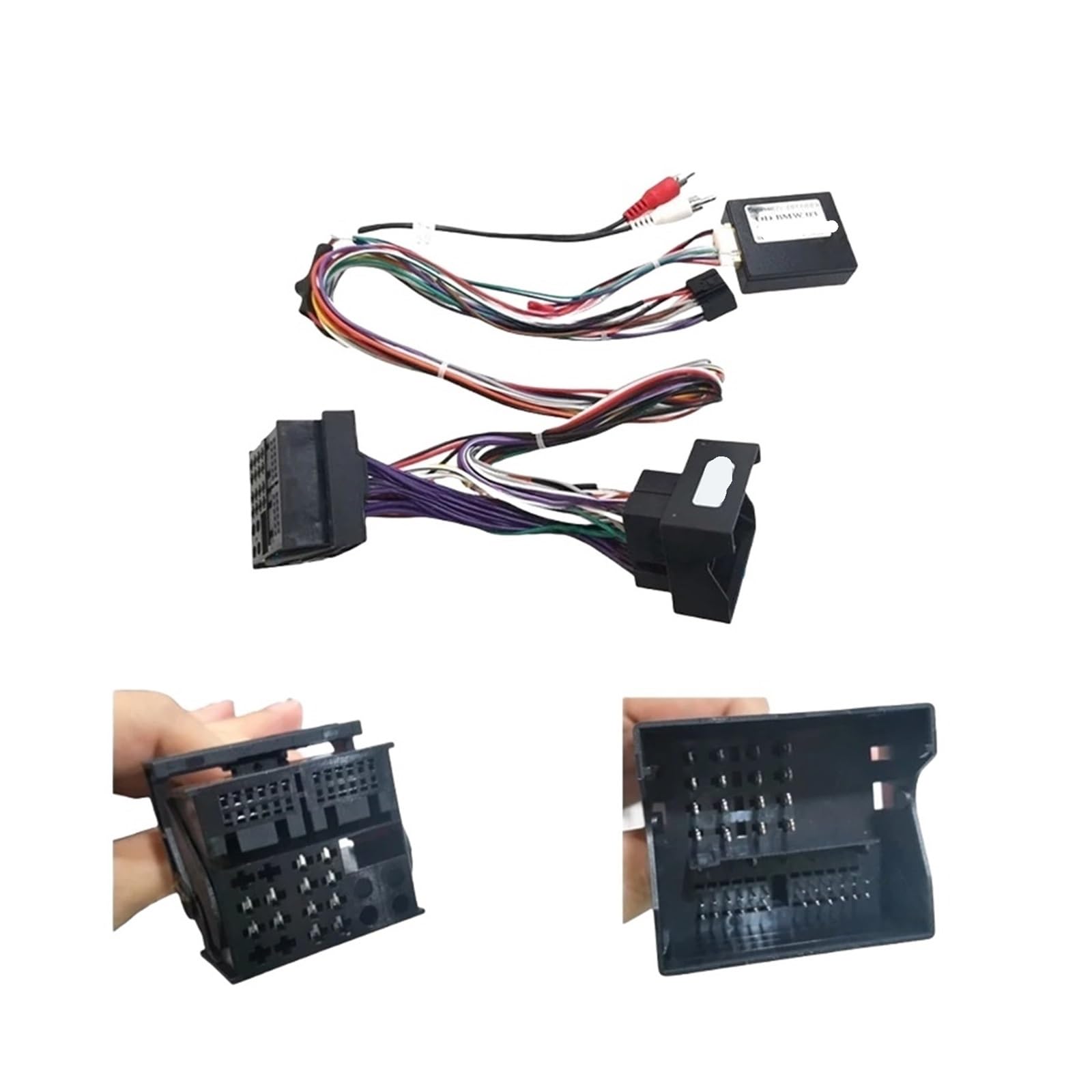 16-poliger Autoradio-Kabelbaumadapter mit CAN-Bus-Decoder, kompatibel mit BMW X3 E83 (2006–2010), Stromkabel OD-BMW-03(Only Canbus)