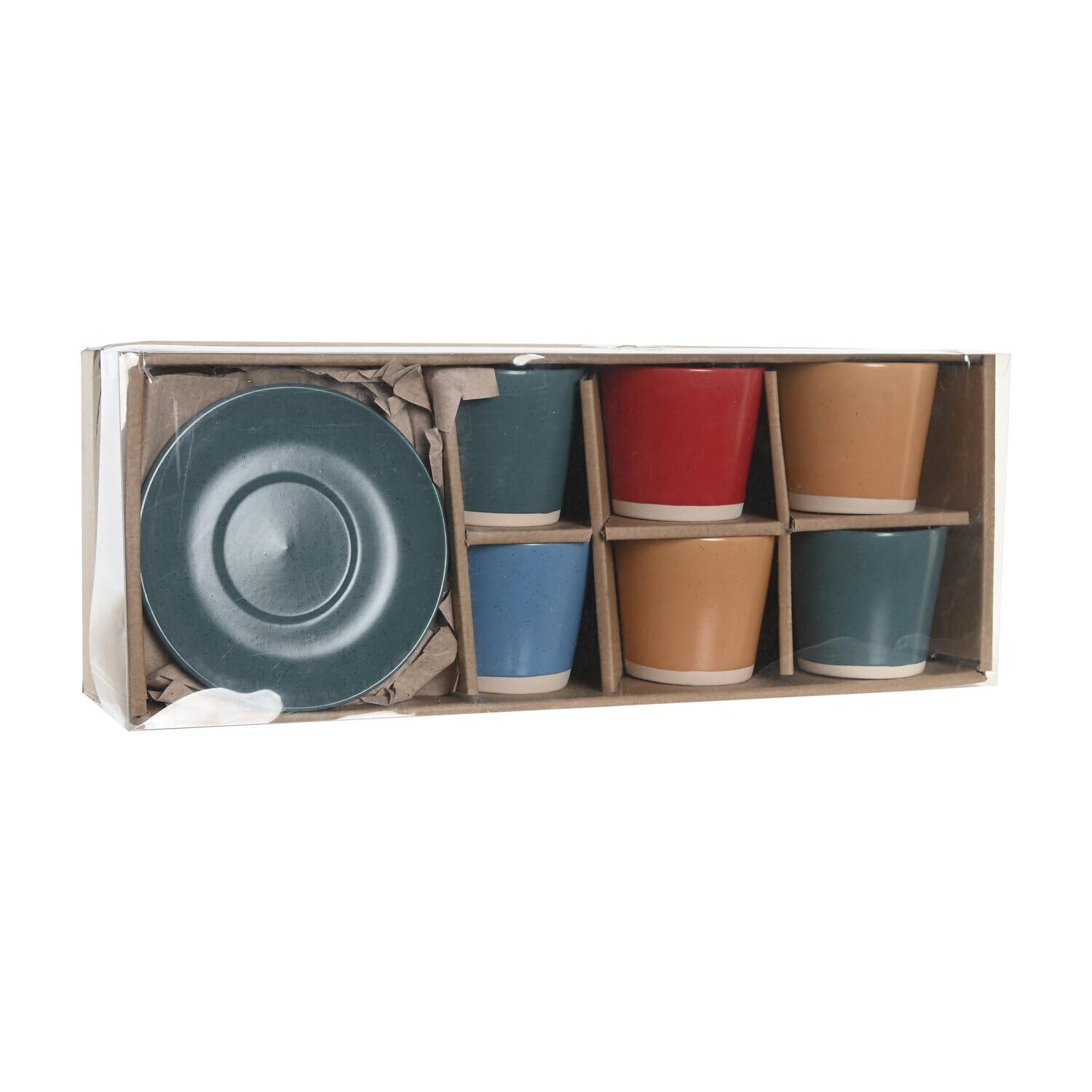Set café vert jaspé 180ml idéal pour vos brunchs en terrasse
