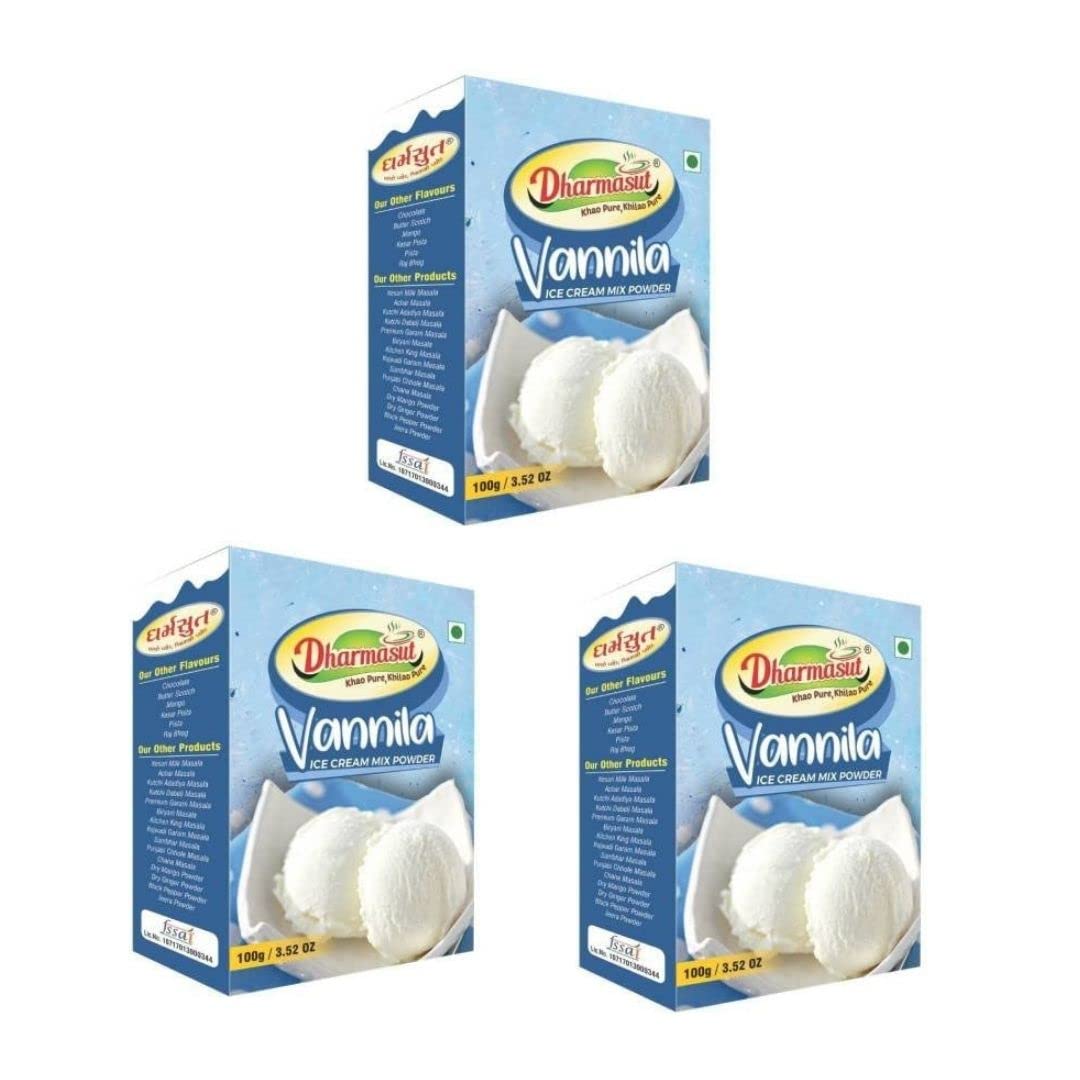Dharmasut Vanilla Ice Cream Powder 100g ( Pack of 3 ) (B08YRJ42DJ) Amazon Price History, Amazon Price Tracker