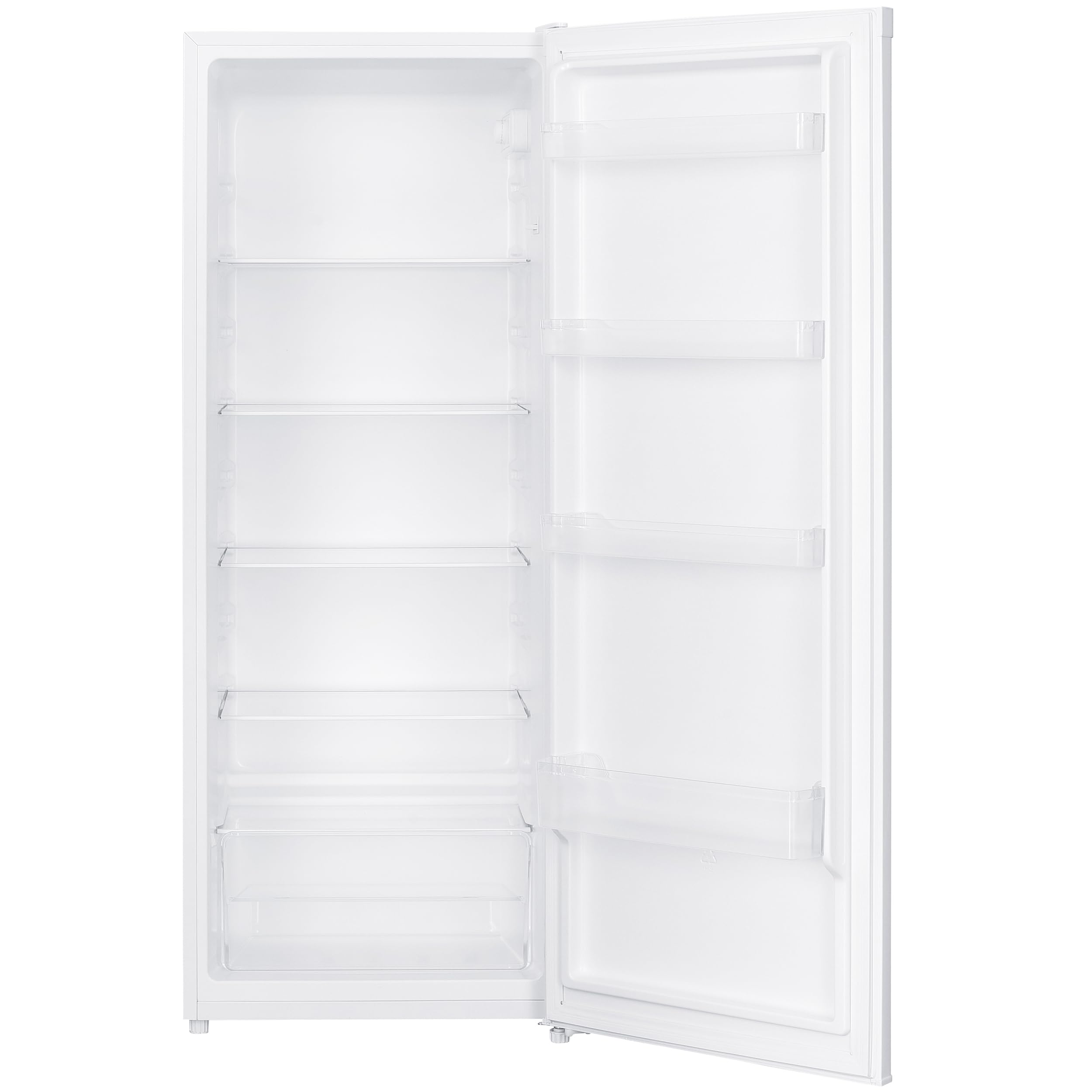 homeX CS2422E-W Kühlschrank ohne Gefrierfach groß 242 Liter freistehend | Vollraumkühlschrank, leiser Standkühlschrank, Fridge, Getränkekühlschrank, 5 Ablagen, LED-Beleuchtung, 143 cm hoch, weiß
