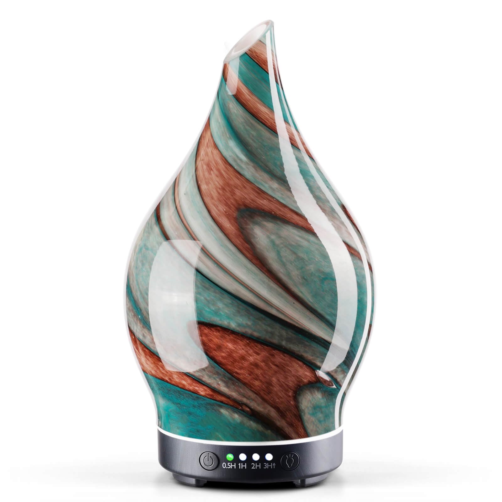Porseme 280ml Essential Oil Diffuser Glass Color Changing Aroma Air Diffusers Aromatherapy Ultrasonic Cool Mist Humidifier 7 Running Hours Waterless Auto-Off for Sleeping, Yoga, Office, Spa (Desert) — view 48
