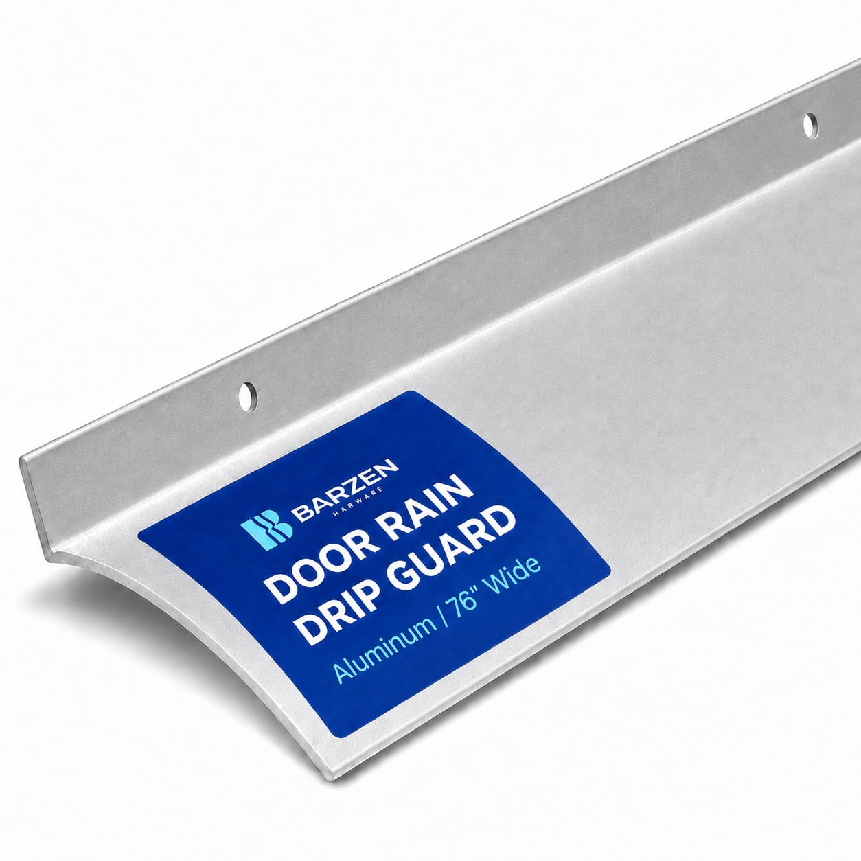 Barzen Aluminium Door and Window Rain Guard - Rain Deflector, 72 inches x 2.5 inches, Silver