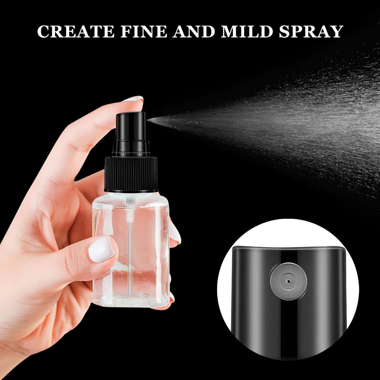 Artibetter - 40 flaconi spray di ricambio per pompe spray per nebulizzazione fine, 24 mm