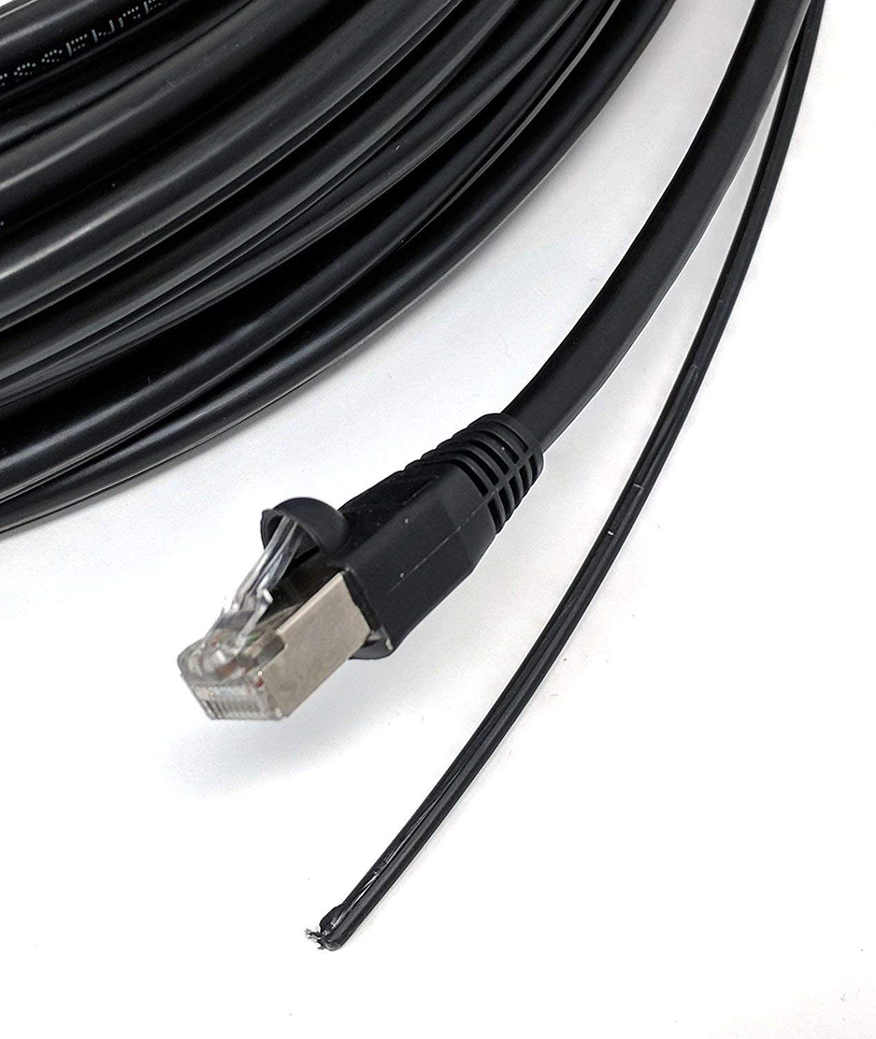 Cable Ethernet Impermeable para Exteriores Cat5e de 300 Pies (Cobre Puro y Blindado) (Conectores Instalados), Cable de Internet, Cable de Red RJ45