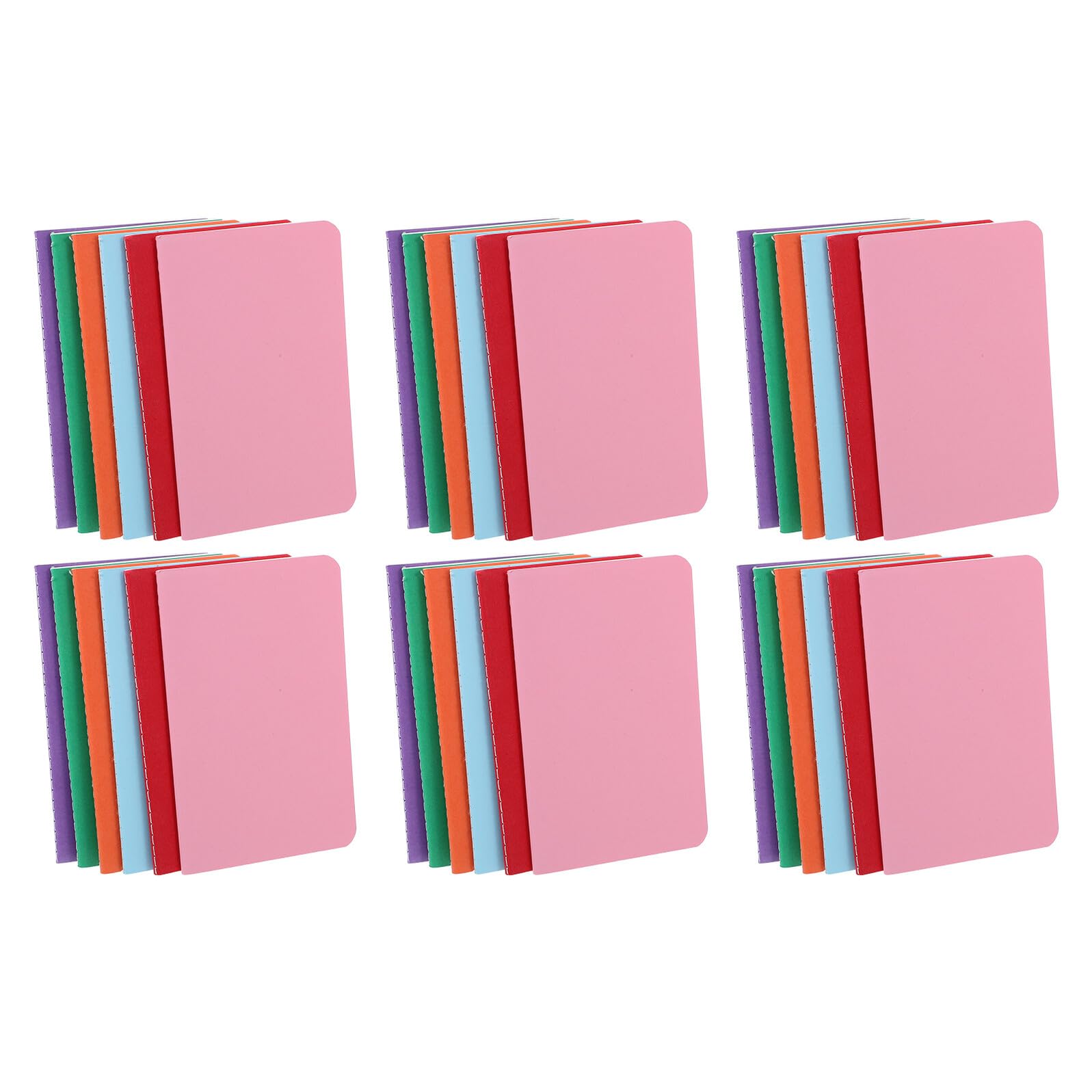 Mini Blocco Note Tascabile Set da 36 Pezzi A6 140X90Mm Copertina Colorata in Carta Kraft Diario Tascabile Piccolo a Righe per Scuola Ufficio e Uso Quotidiano