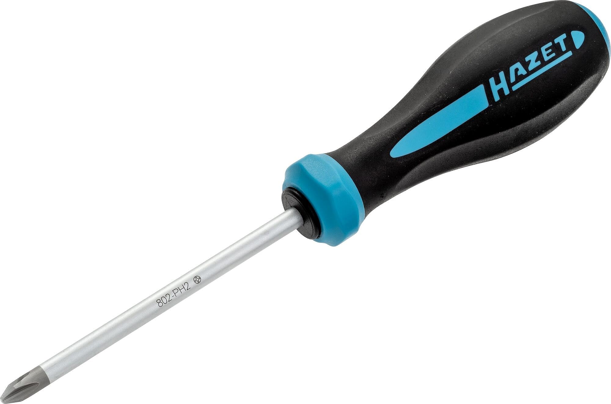 Hazet Multi-Colour Cacciavite Hexanamic 802-Ph2,Con Impugnatura Antiscivolo A 3 Componenti Per Un'elevata Trasmissione Della Forza,Profilo Anatomico Con Incavo A Croce Larghezza Trasversale Ph2, Lunghezza: 214Mm