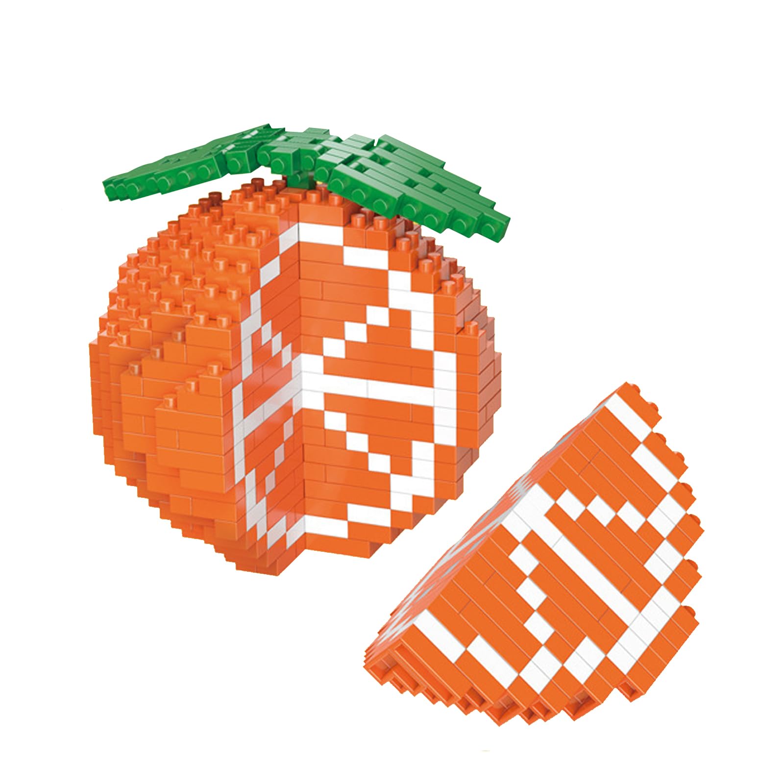 NOOLY Kids Adult Fruit Micro Building Blocks Set for Home and Office Decoration KLJM-10 (Orange,647PCS), Small