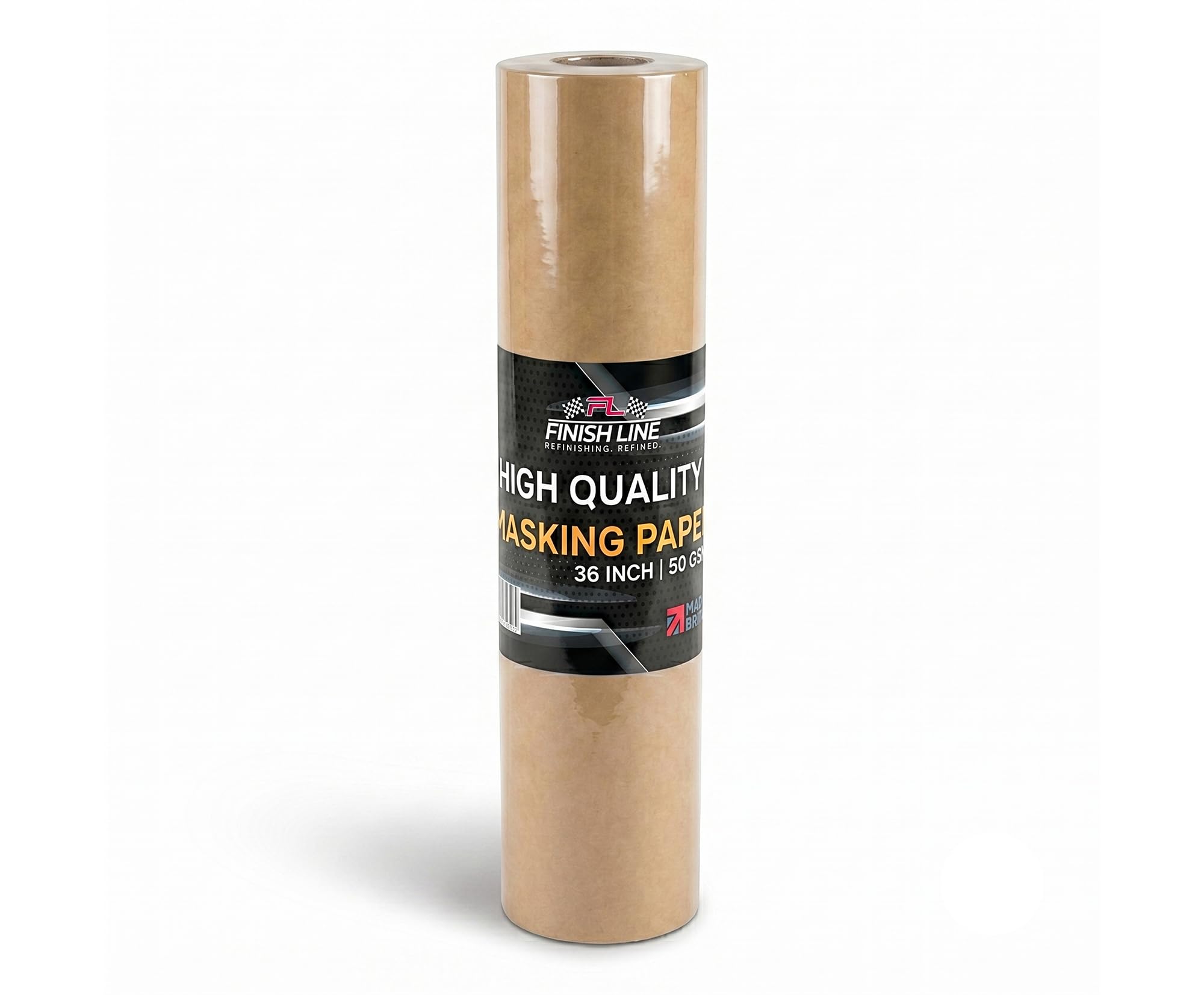 Finish Line Brown Masking Paper, 36 Inches x 180 Metres, for Painting, Automotive, DIY, No Bleed-Through