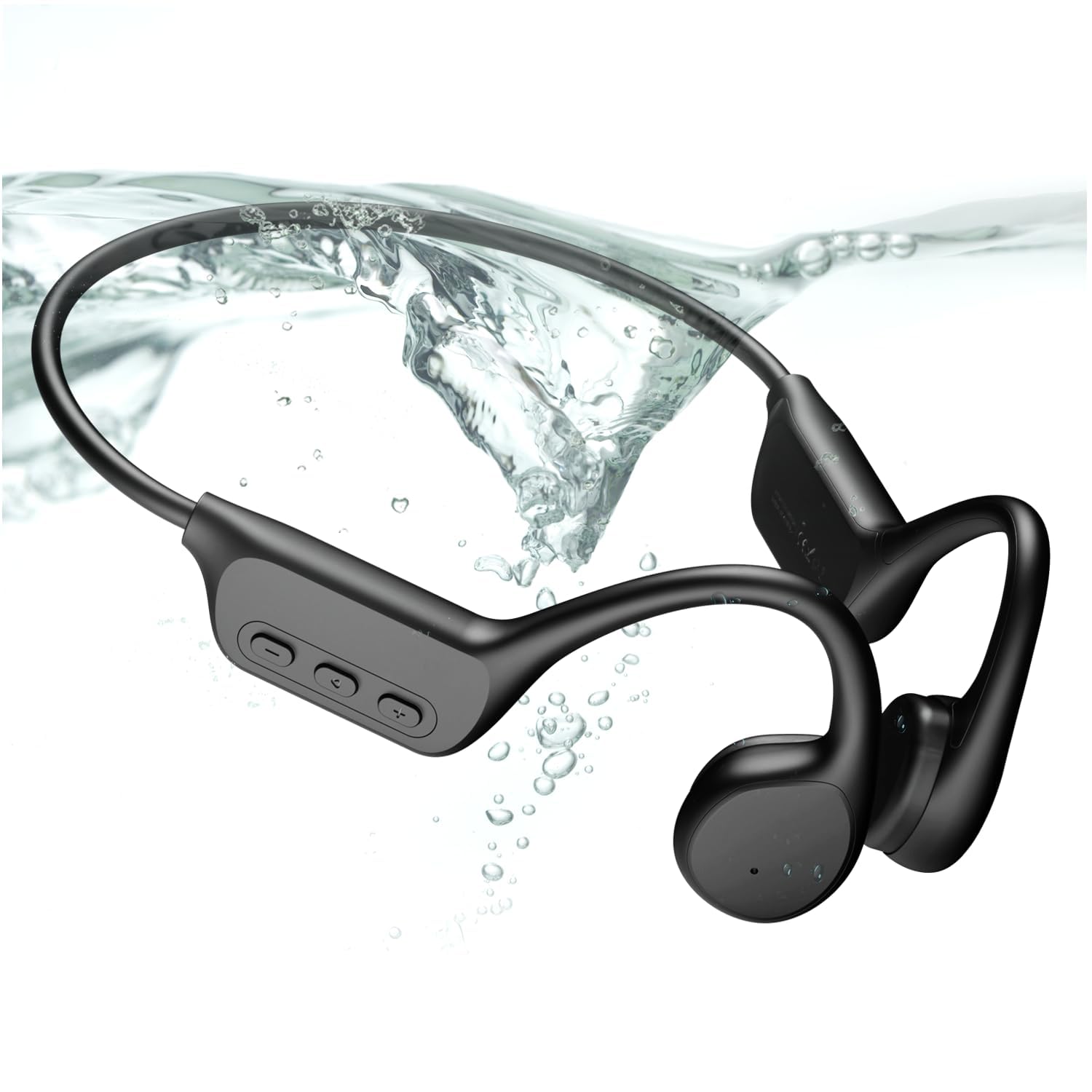 Cuffie a Conduzione Ossea, Cuffie per Nuoto, Memoria MP3 da 32GB, Cuffie Open-Ear Bluetooth 5.4, Impermeabilità IPX8, 10 Ore di Autonomia, Per Nuoto e Corsa