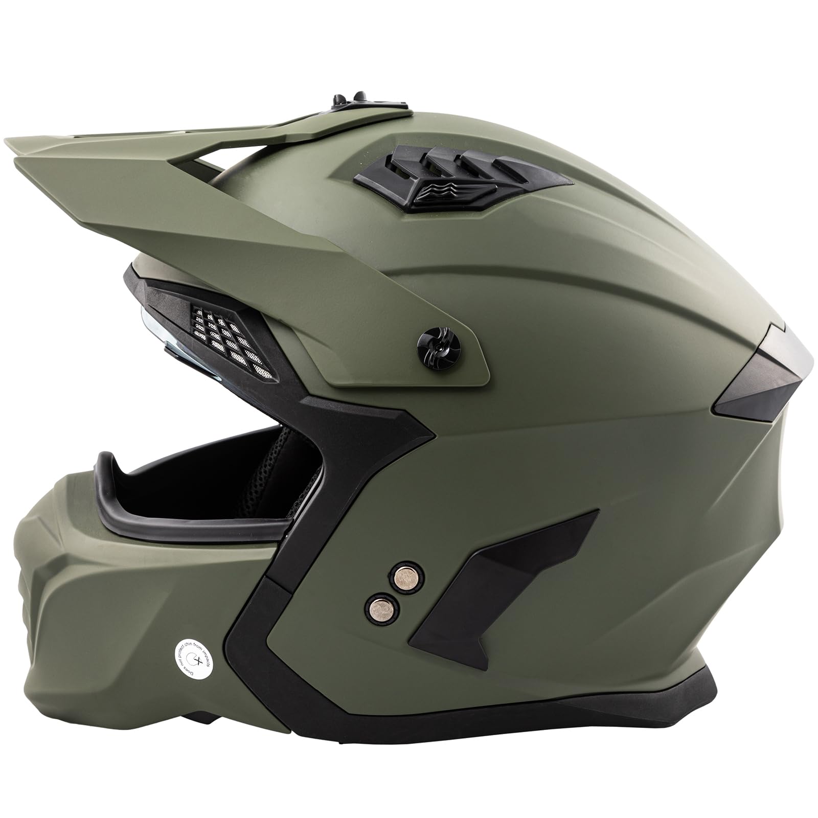 Caberg Jethelm GHOST matt grün mit Max Vision Pinlock Visier und Maske