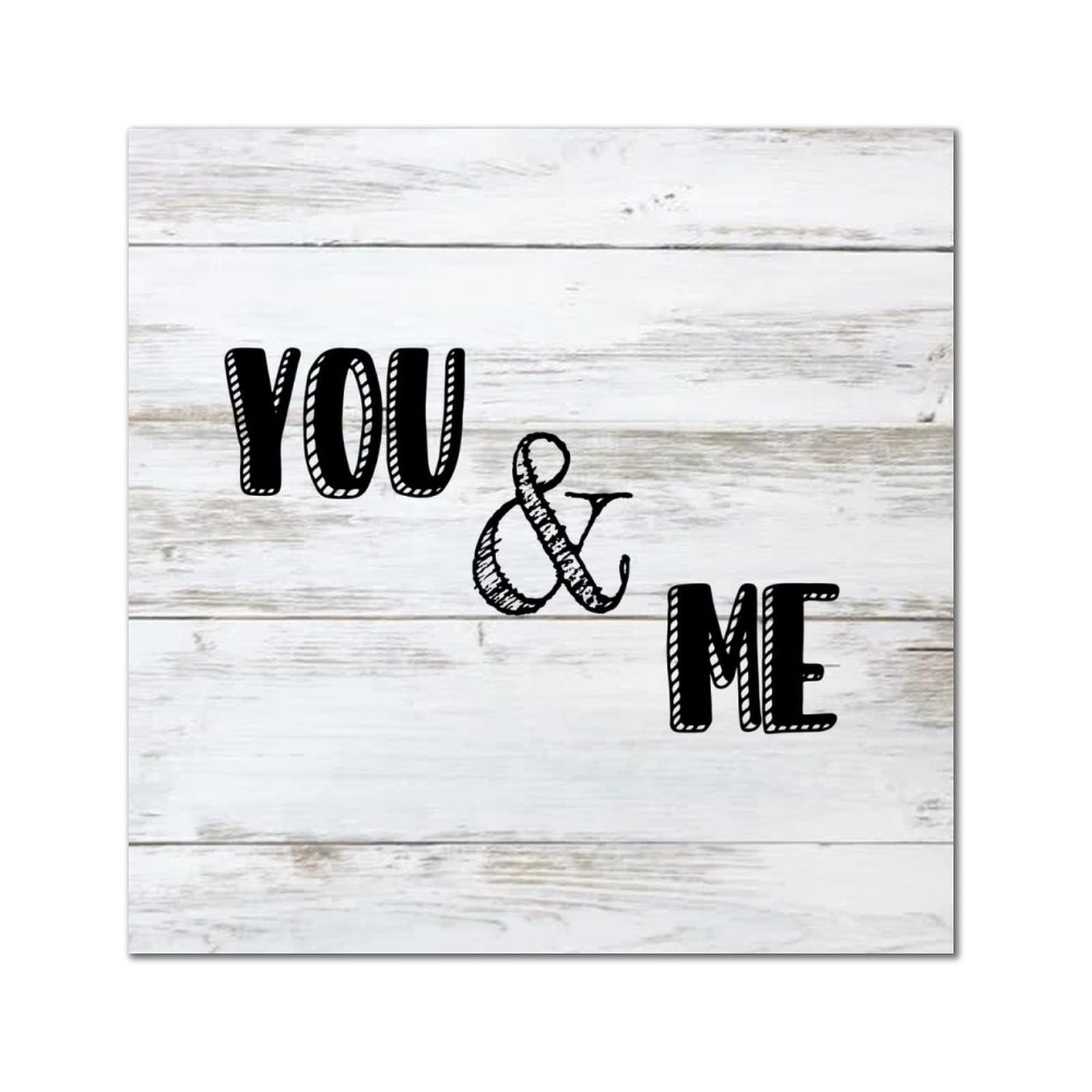 Plaque murale You and Me en bois pour un salon chaleureux 30cm