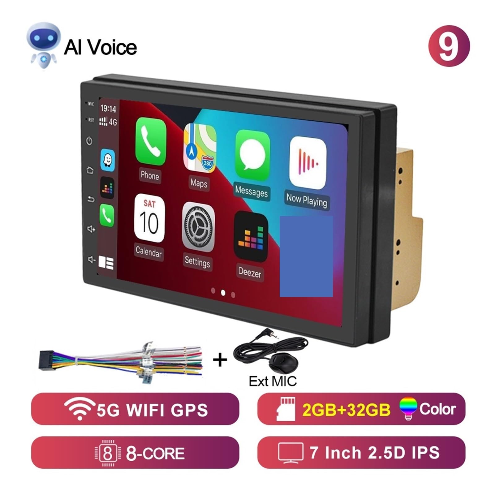 Nawigacja satelitarna Radio Samochodowe Odtwarzacz Multimedialny Radioodtwarzacz Samochodowy GPS Nawigacja Główna(7 8Core WIFI(2-32GB))
