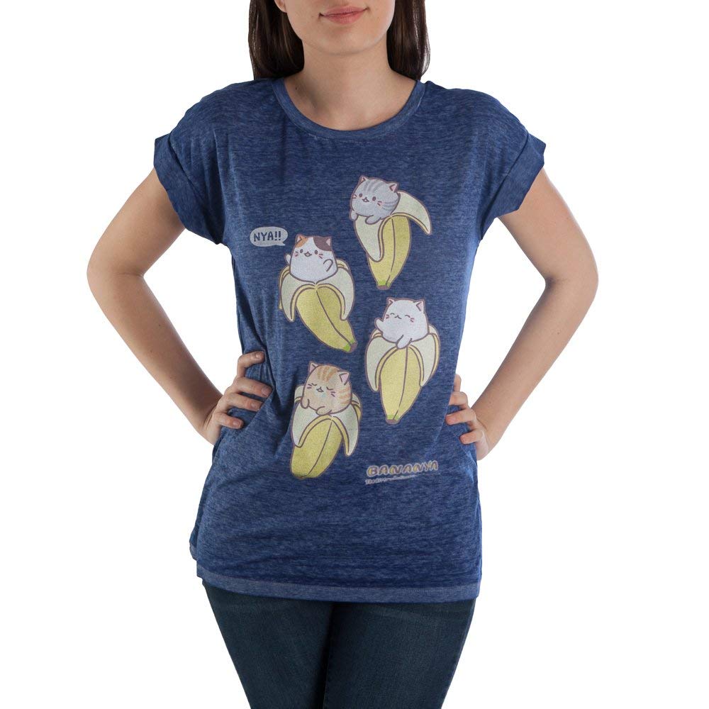 Crunchyroll Juniors Bananya Shirt Rolled Sleeve Tee