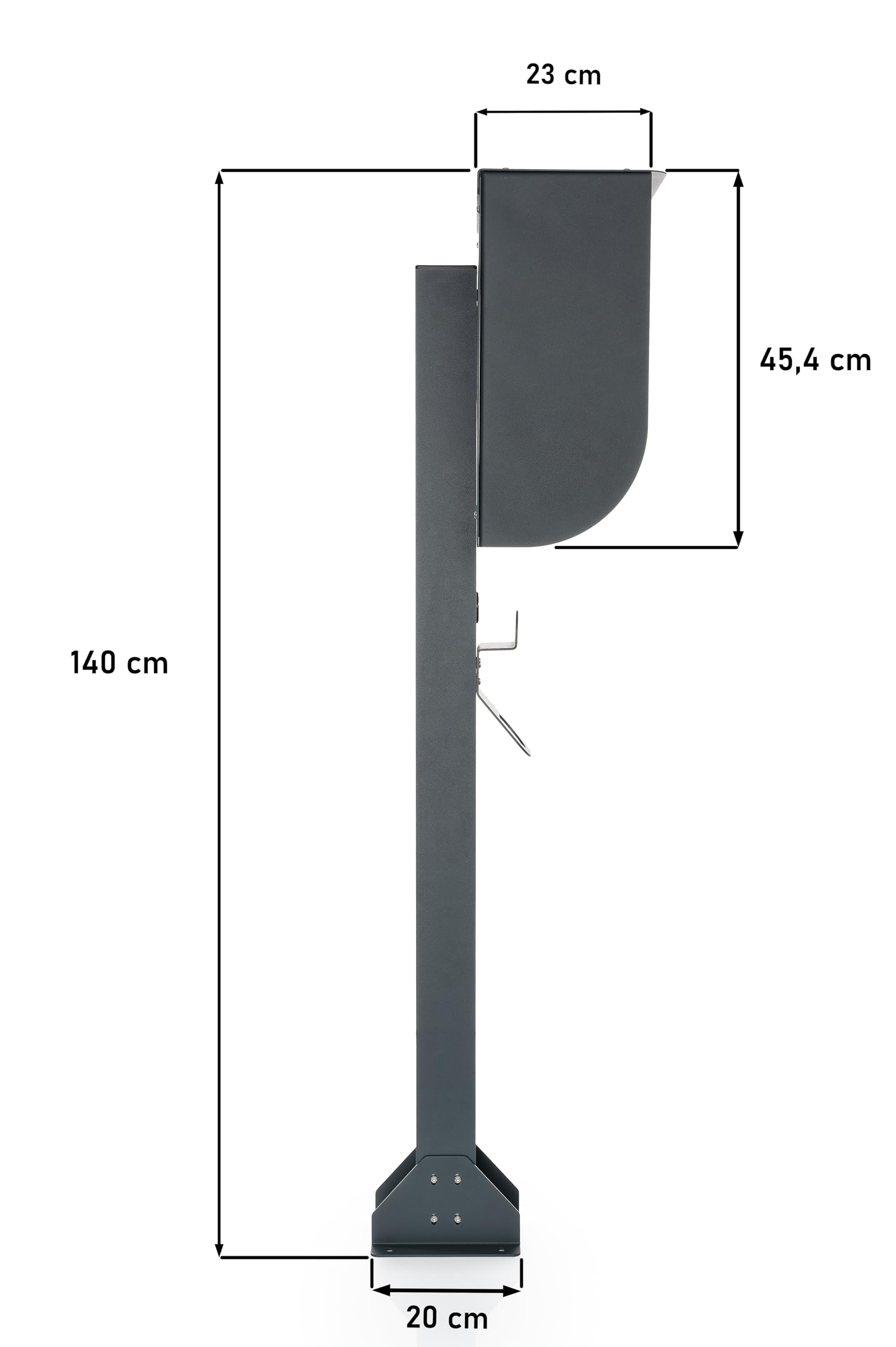 Base universale per wallbox in alluminio di alta qualità per la perfetta protezione dalle intemperie della stazione di ricarica wallbox