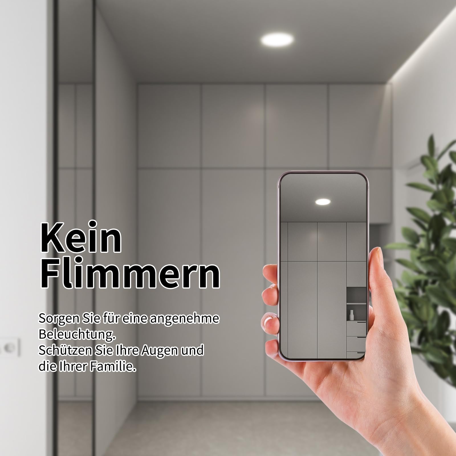 LED Deckenspots Flach 16W 230V 1400lm IP44 Ultra Slim Einbautiefe 25mm Downlight Warmweiß/Neutralweiß/Kaltweiß
