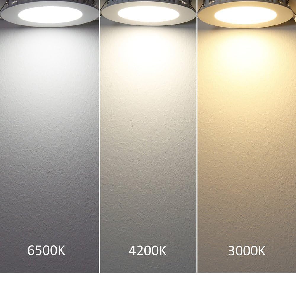 EXTRASTAR LED Einbaustrahler Flach LED Spots Strahler Deckenspots Deckenstrahler für Badezimmer Küche Wohnzimmer, 18W 6500K Kaltweiß 6 Stk.