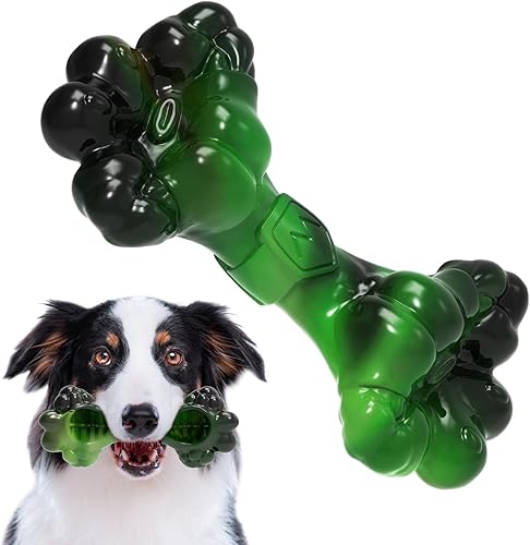 Wigglo Juguete masticable indestructible para perros masticadores agresivos, juguetes de nailon extremadamente resistente para perros grandes,