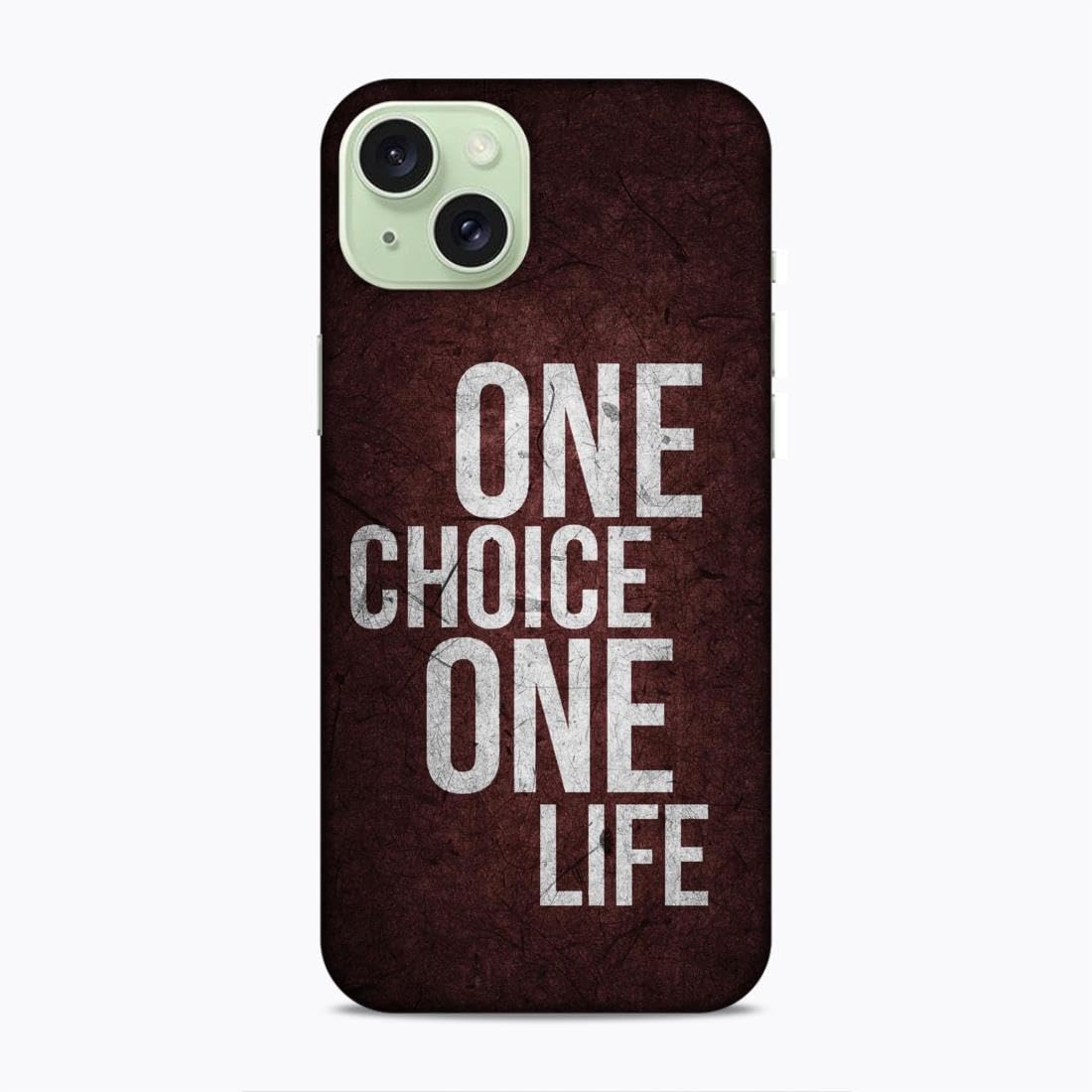 SmashItUp One Choice One Life/Quote Designer Printed Hard Matt Finish Mobile Case Back Cover for iPhone 15 Plus