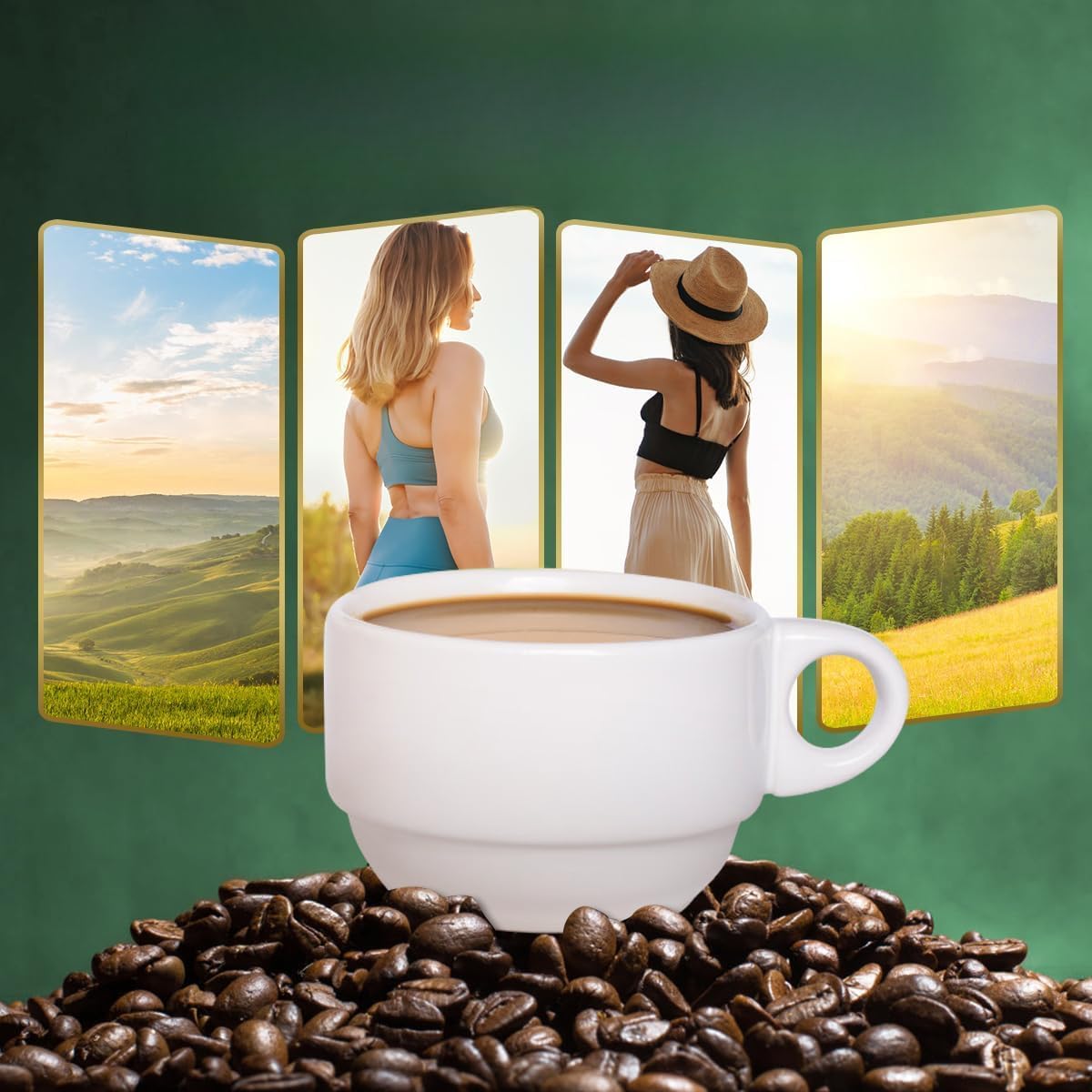 〖Hochwertiges Extraktpulver aus grünen Kaffeebohnen〗Glutenfreier Extrakt aus grünen Kaffeebohnen, hochwertiger Instantkaffee