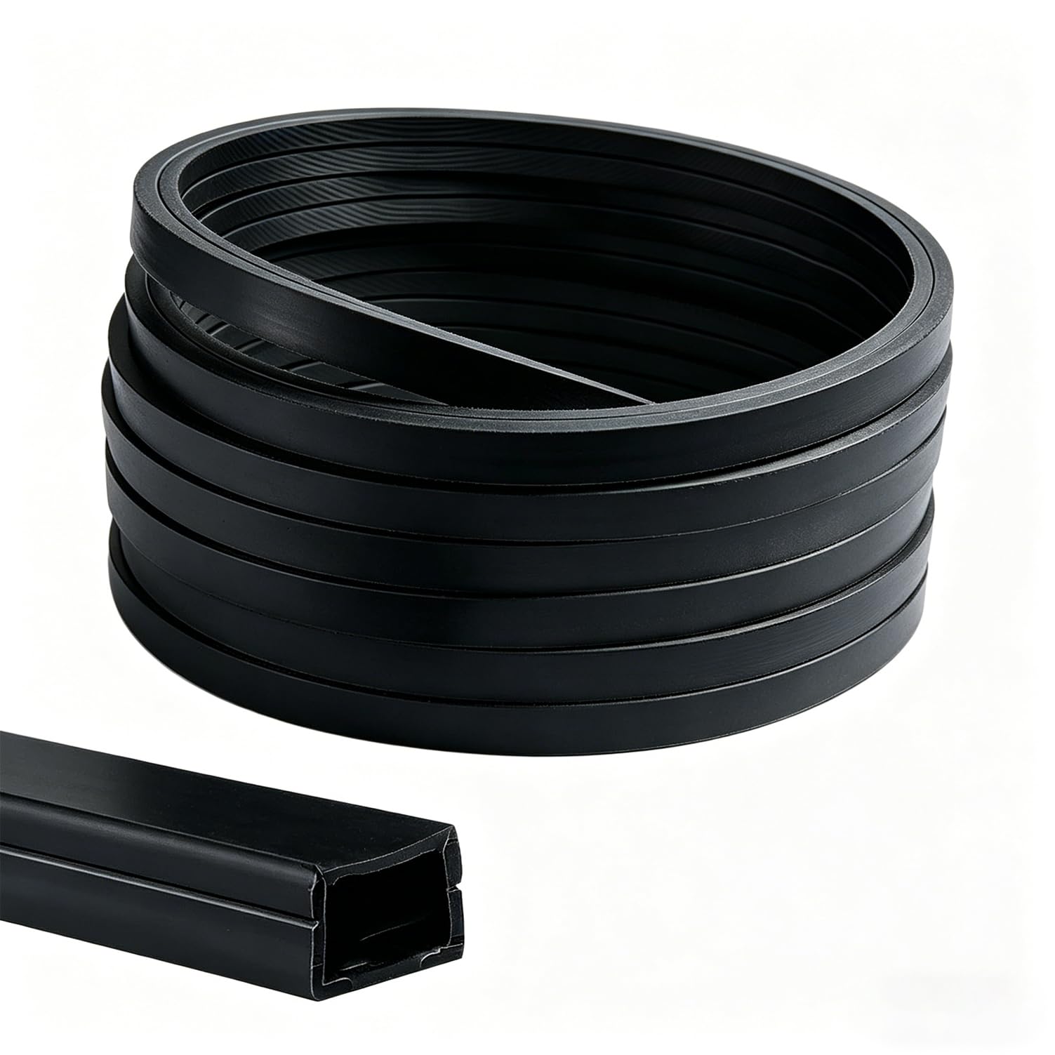 Diffuseur canal LED étanche 12x12mm noir à effet néon - 2