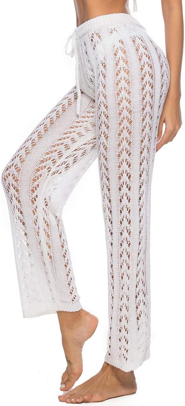 Pantalones para mujer, sexy, huecos, ganchillo, cintura alta, malla para  playa, pantalones de baño : Amazon.com.mx: Ropa, Zapatos y Accesorios
