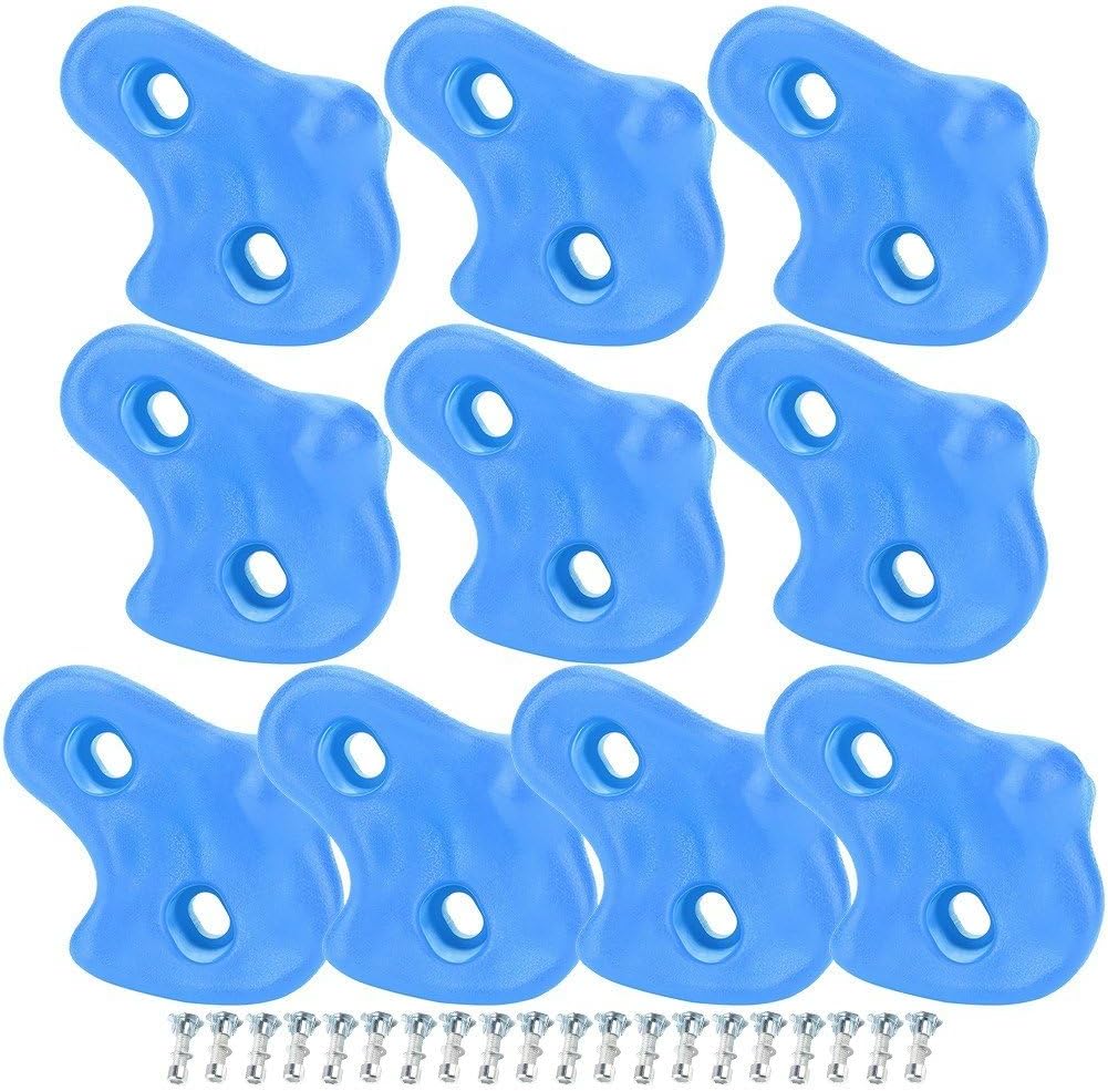 Climbing Hand Foot Holds Grip Kits 10pcs Climbing Holds Stones Plastic Large Climbing Rocks Outdoor Playground Set for Kids