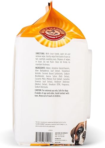 Miniatura 4 de Arm & Hammer Toallitas de baño multiusos resistentes para mascotas  Toallitas para perros que eliminan el olor y refresca la piel  Aroma de mango,