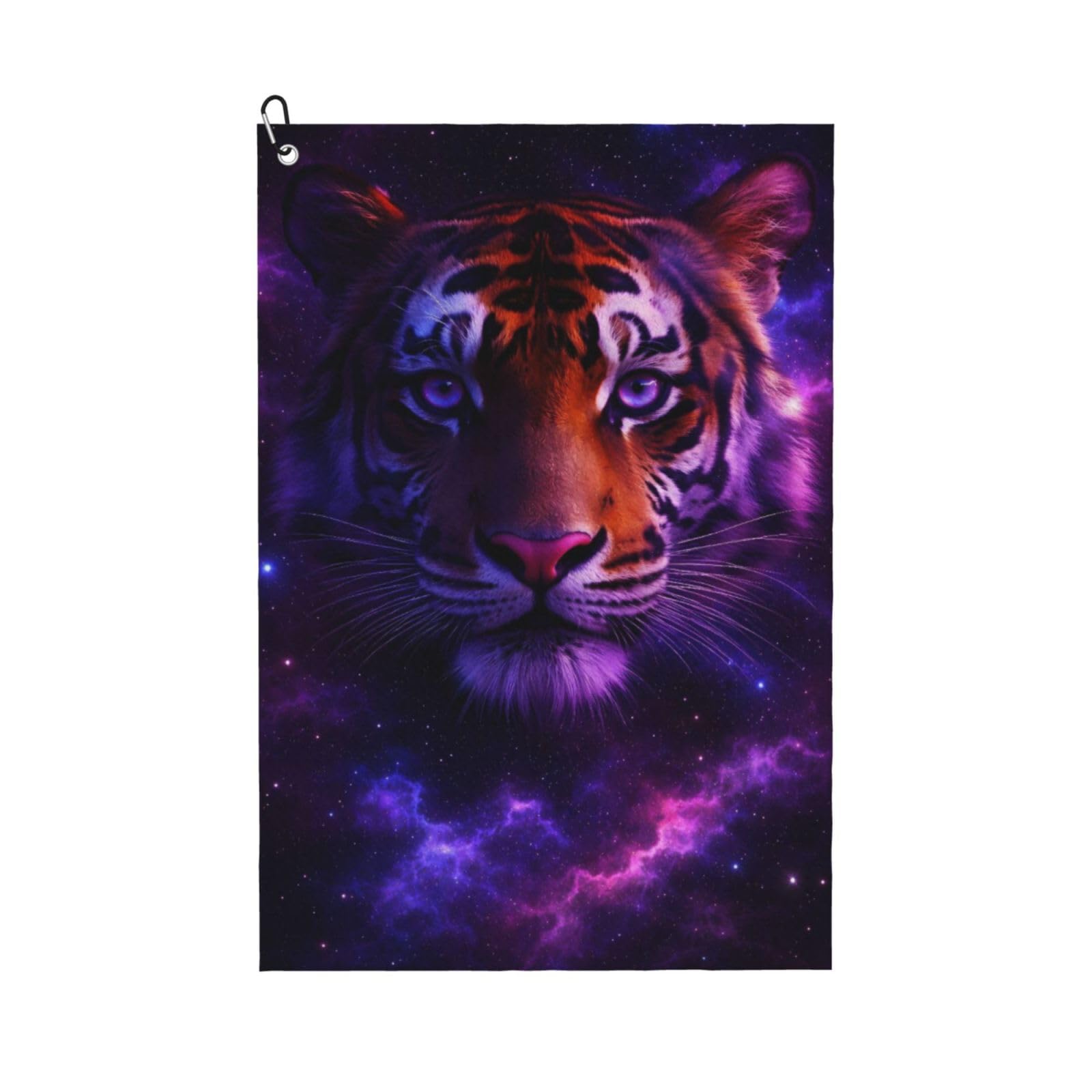 BSDFGSDD Fantasy Purple Galaxy Sky Tiger Art Golf Towel 24 x 16 inches