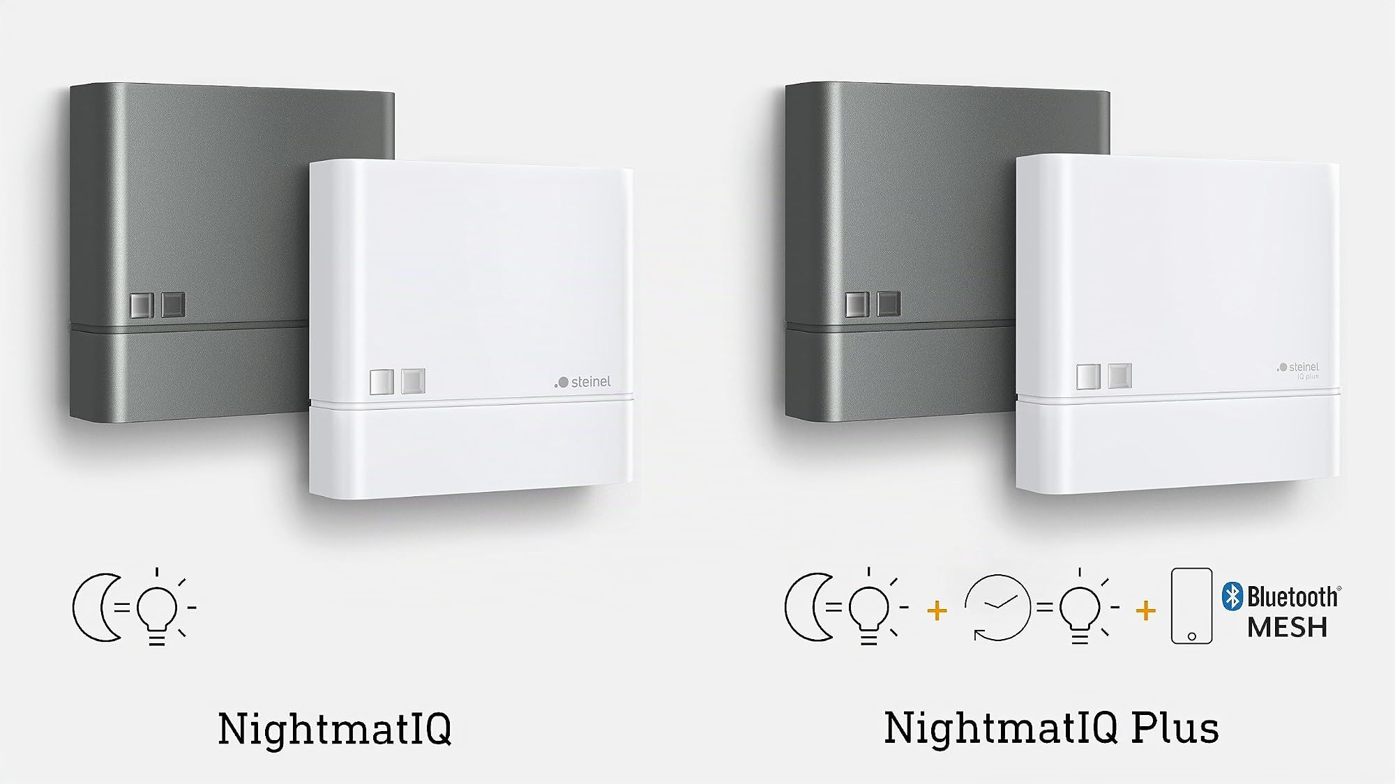Steinel Sensore Crepuscolare NightmatIQ Plus Antracite, Interruttore Crepuscolare Intelligente, 1000 W, Timer, Azionabile Tramite App