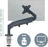Leitz Ergo Floor Saving Single Monitor Arm, 64890089, Grey