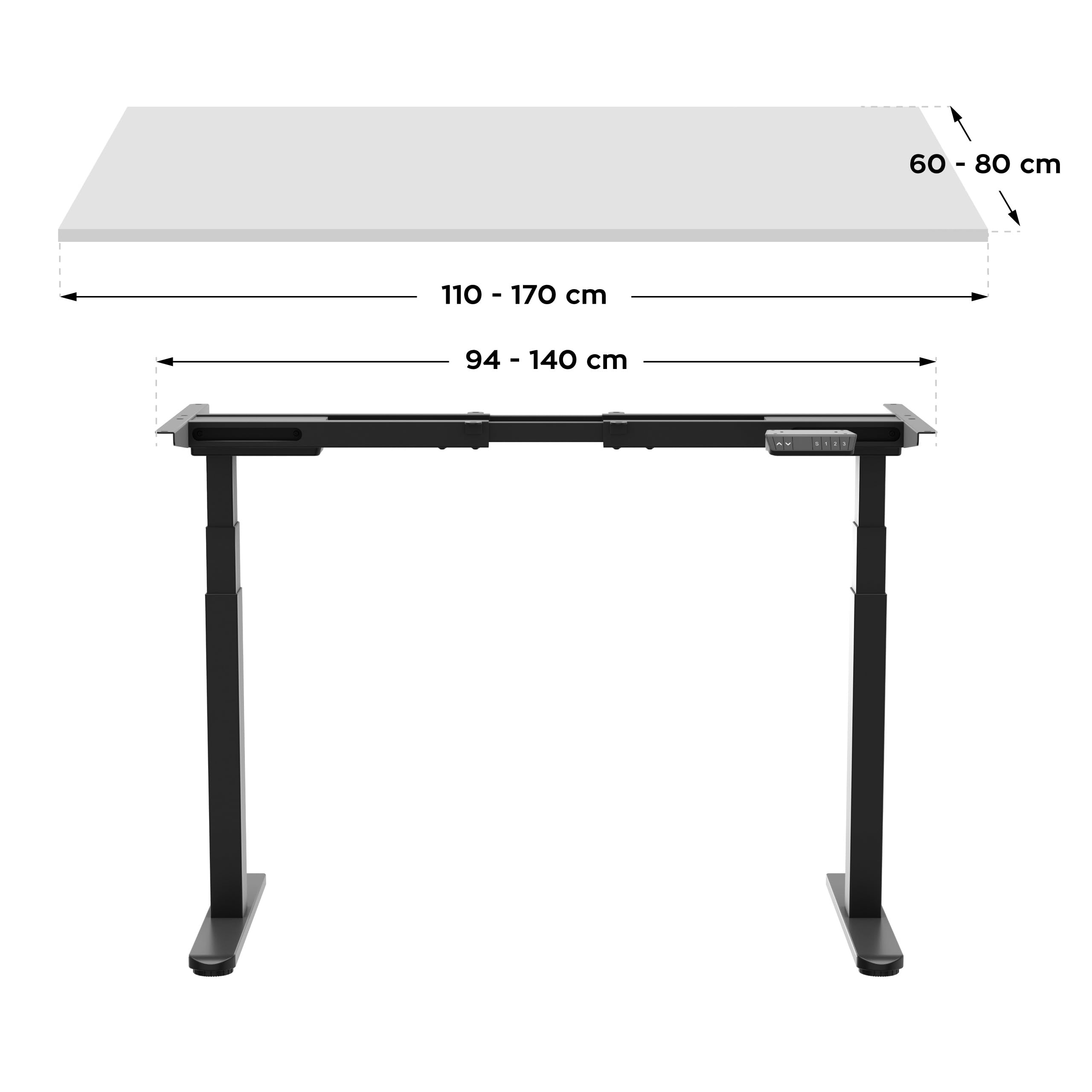 MARK ADLER Xeno 6.0 | Elektryczna rama biurka z podwójnym silnikiem, wysokość regulowana elektrycznie | system antykolizyjny, nośność 100 kg, funkcja pamięci, solidna rama