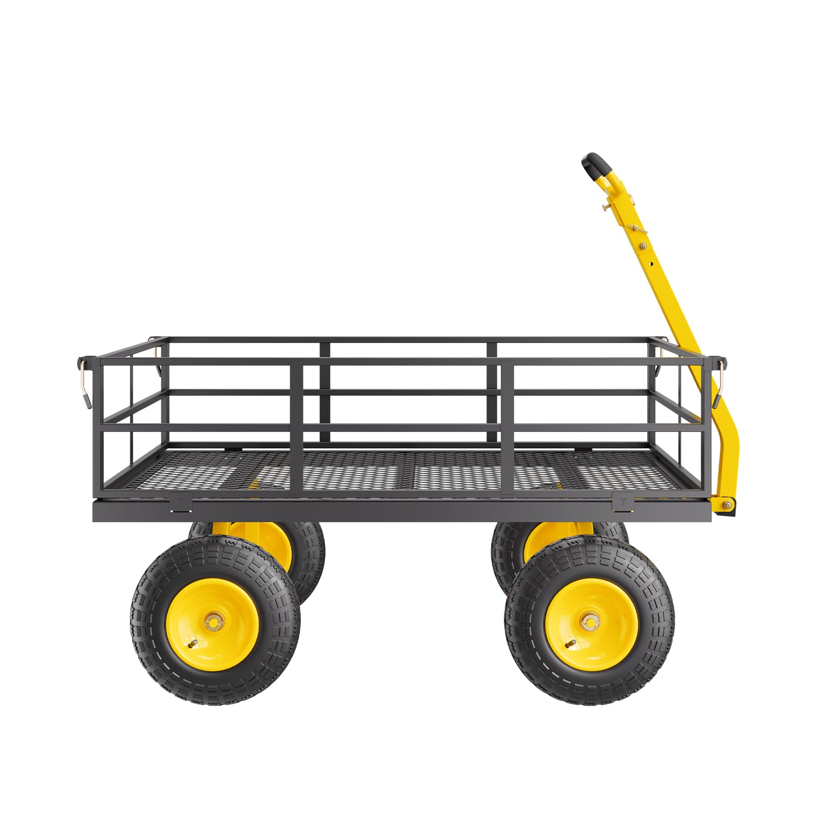 VEVOR Bollerwagen 544,31 kg, Transportwagen, Gartenwagen, Gerätewagen, 2-in-1-Handwagen mit 13-Zoll-All-Terrain-Reifen, abnehmbaren Seitenteilen aus Netzmaterial und um 180° drehbarem Griff
