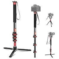Vista 1 de NEEWER Soporte monopie para cámara de 67.7 pulgadas, trípode de viaje de fibra de carbono ligero con base desmontable para videocámara DSLR
