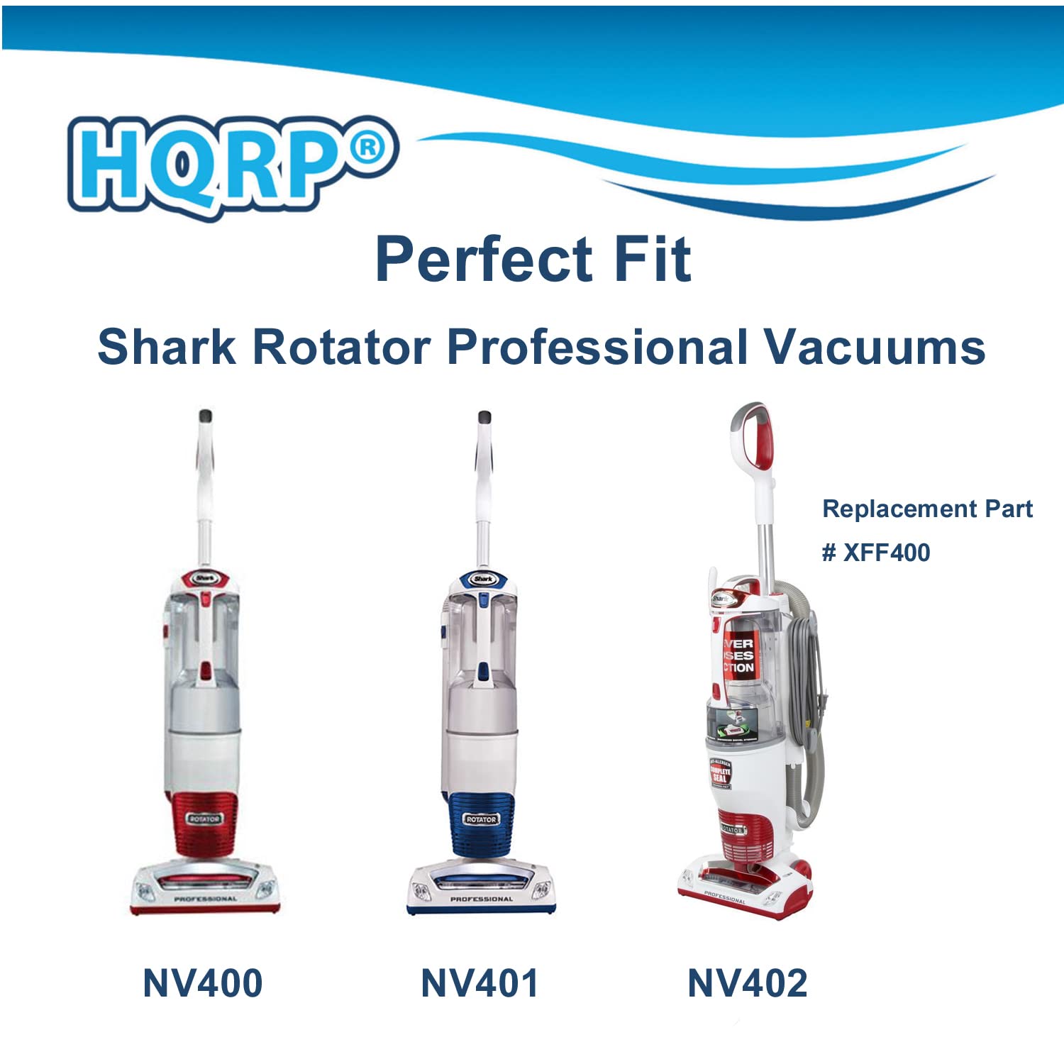 HQRP 2Pack Foam & Felt Filter Kit Fits Shark Rotator NV400