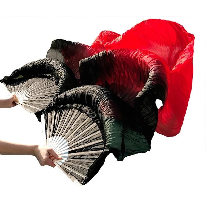 LATEAU Veils Fan Spettacolo teatrale Fan di Danza del Ventre in Seta Accessori Danza del Ventre | 1,120x90cm